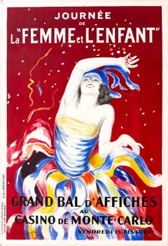 Original Vintage Leonetto Cappiello Journe'e de la Femme et L'Enfant Poster 1923