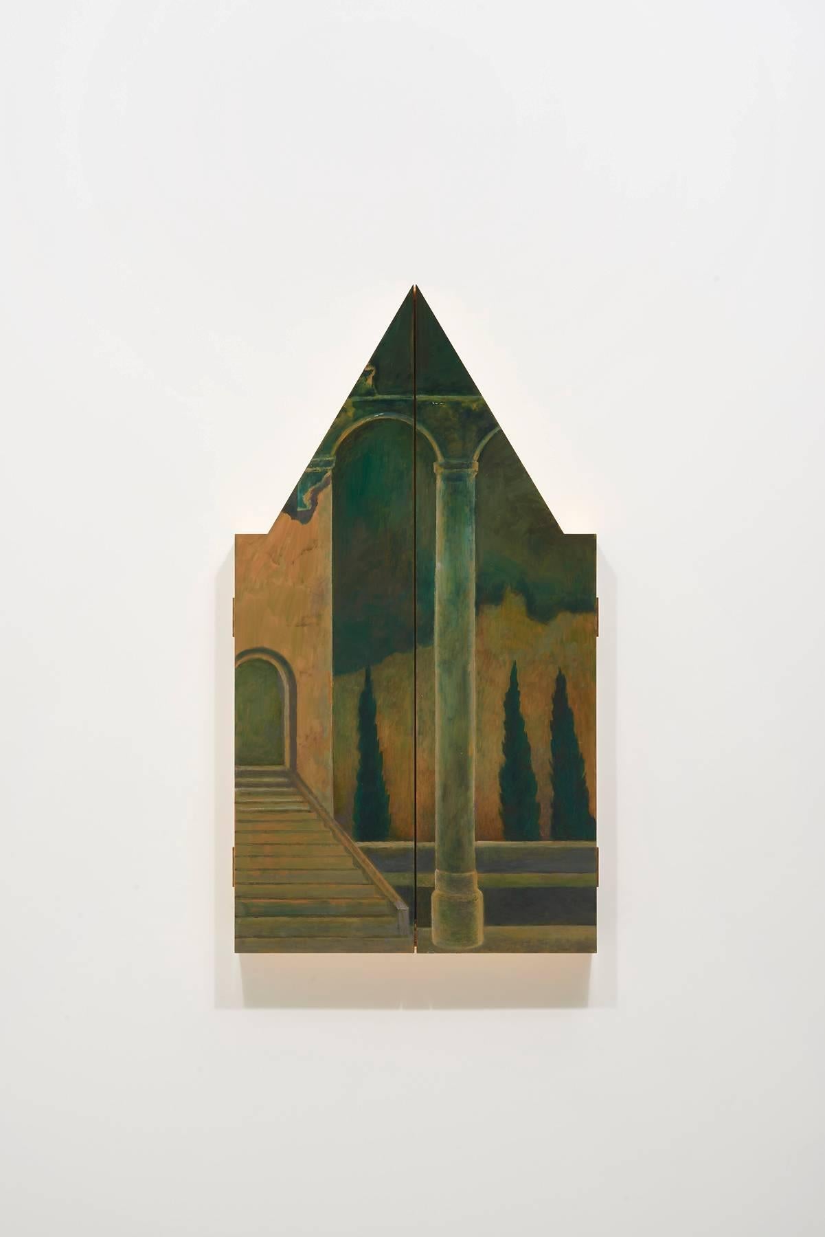 The Cloisters/Arezzo Converters - Contemporary Painting by Masami Teraoka