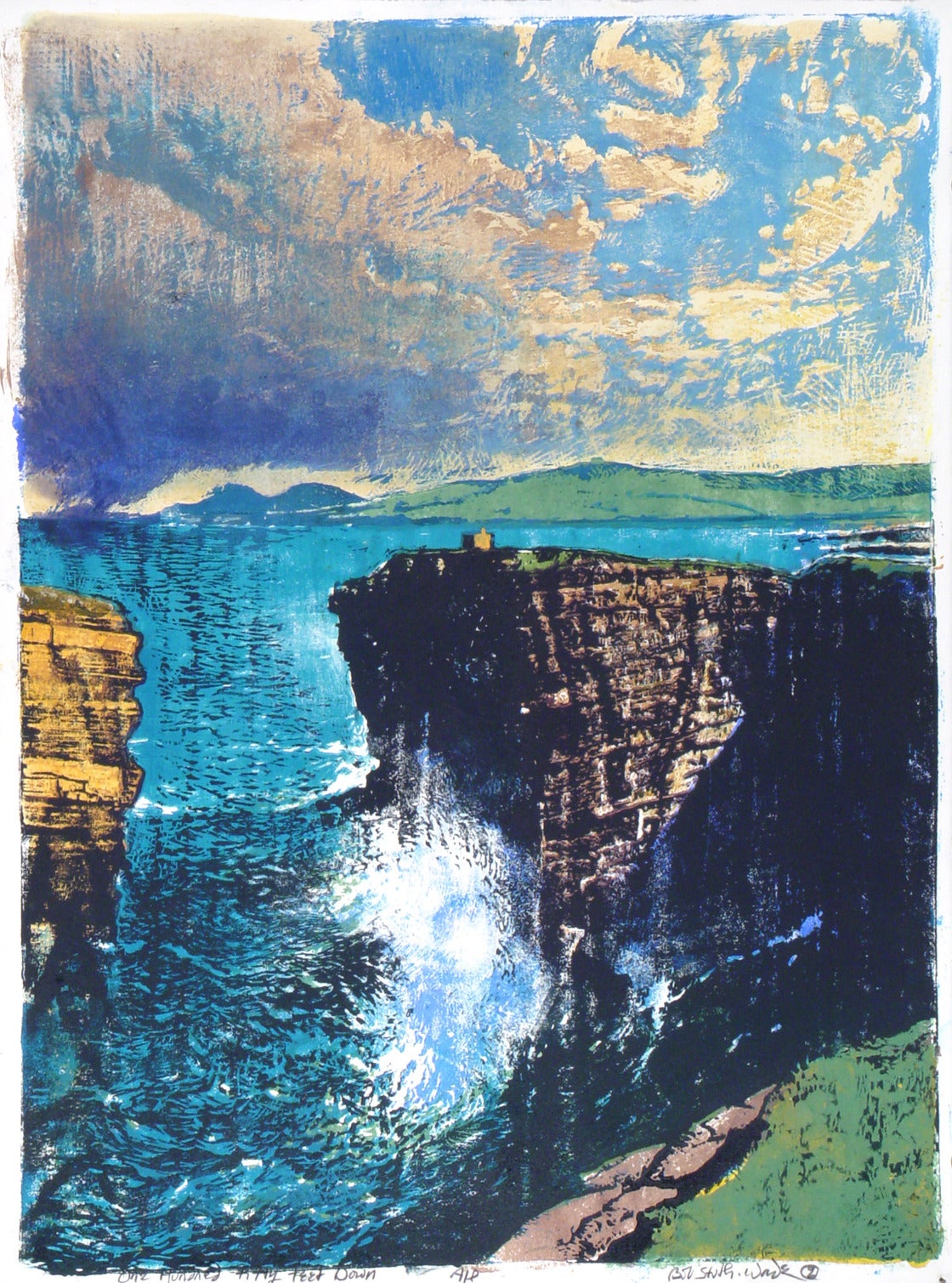 Bob Stuth-Wade Landscape Print – Einhundertfünfzig Fuß Daunen