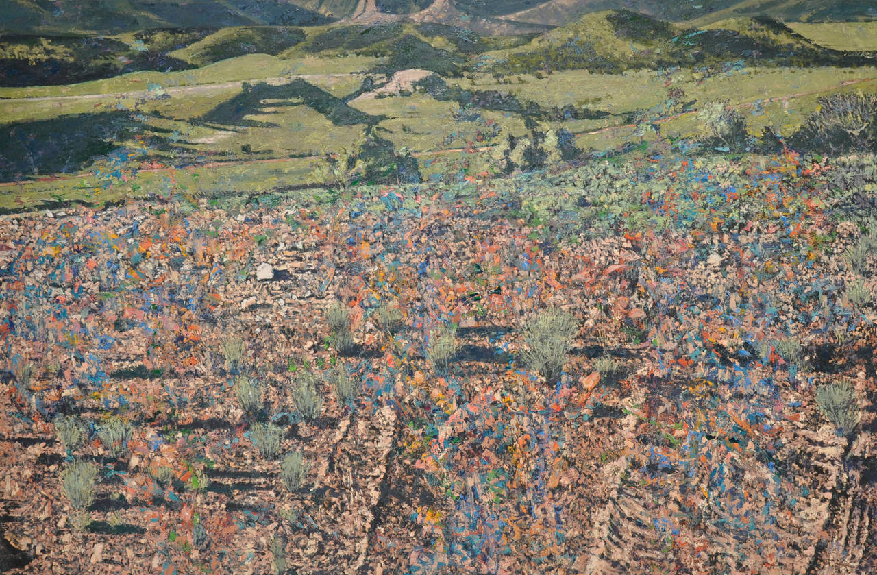 Jim Woodson Landscape Painting - Post Differentiated Coherences Recollected, New Mexico