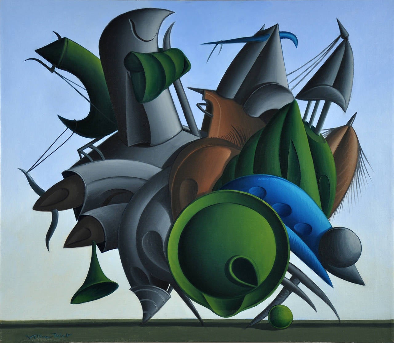 Abstract Painting di Valton Tyler - Poke & Ponder