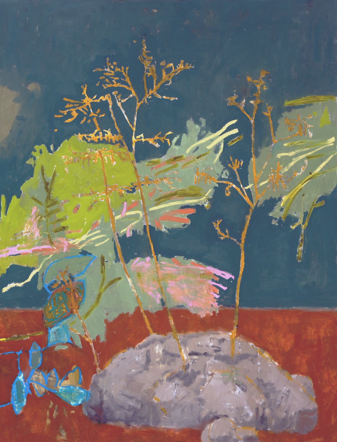 Mary Vernon Abstract Painting - Ni Zan Landscape