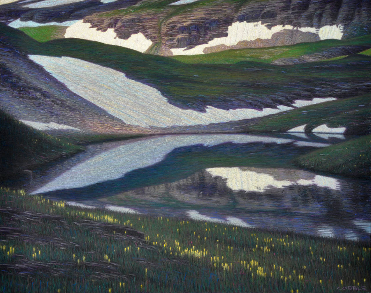 Brian Cobble Landscape Art - Unnamed Lake, Trico Peak