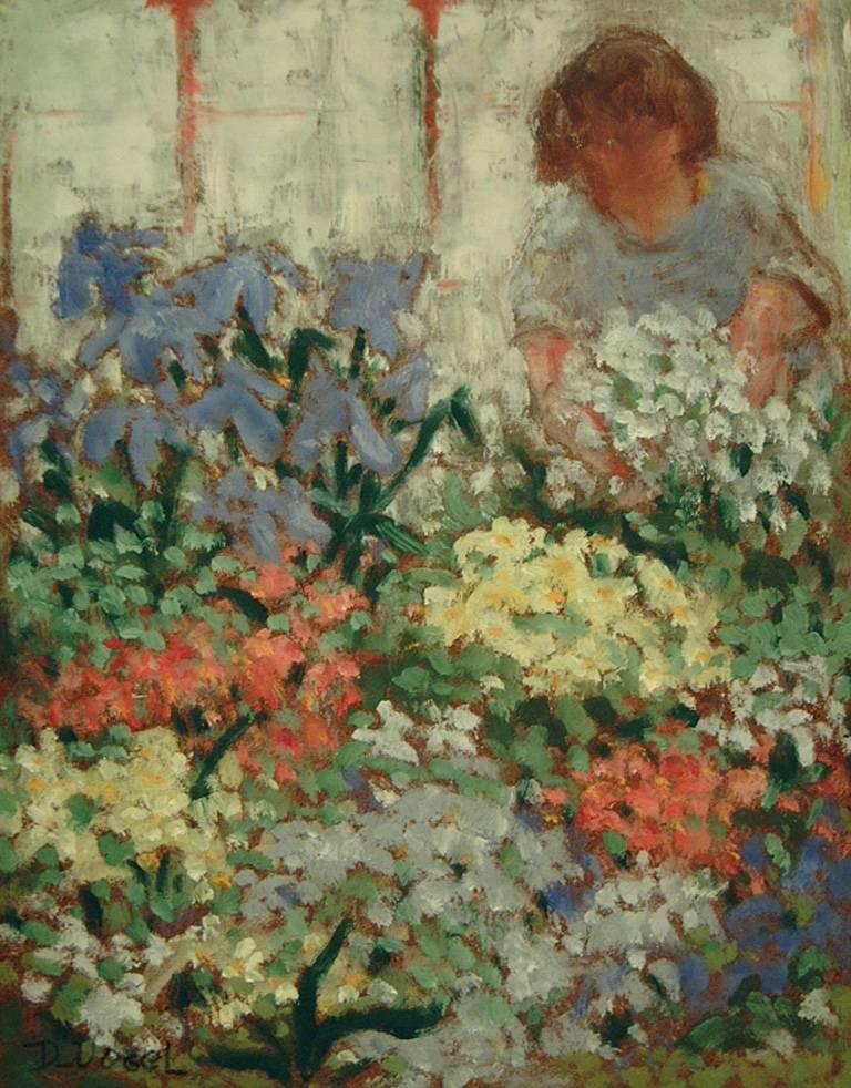 Figurative Painting de Donald S. Vogel - Flores de muchos colores