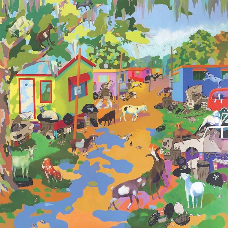 Lindy Chambers Animal Painting - Take a Goat with You