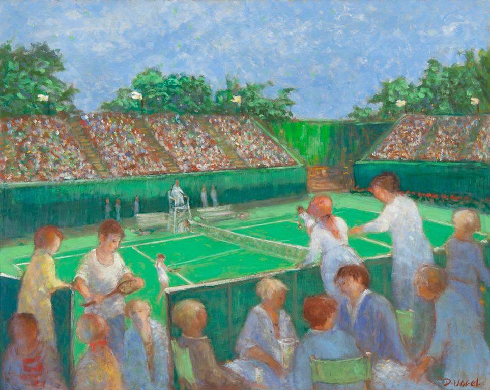 Donald S. Vogel Figurative Painting - Tennis Match