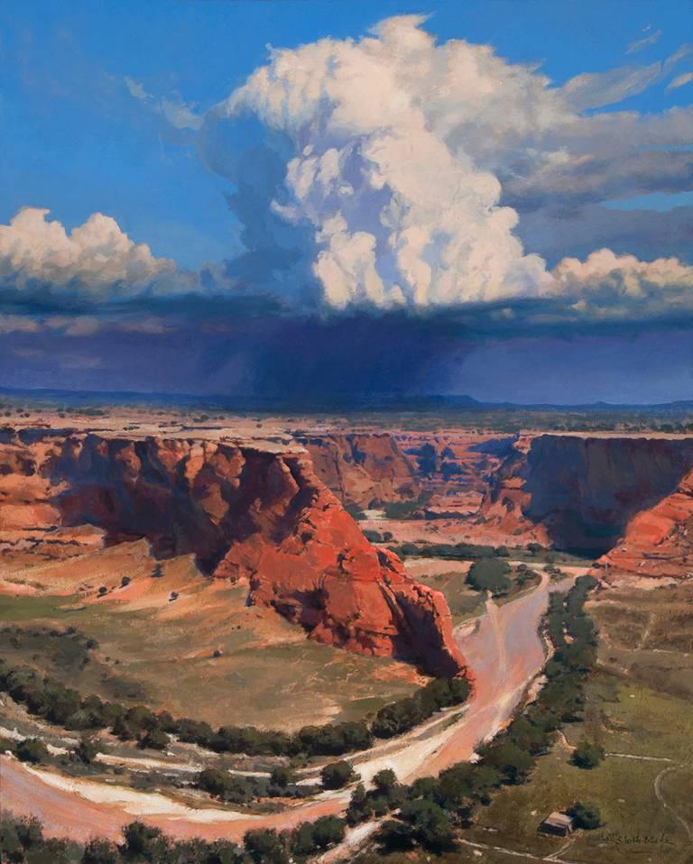 Storm, Canyon de Chelly - Painting by Bob Stuth-Wade