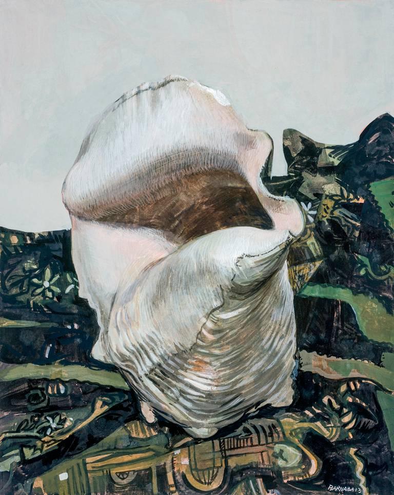 Single Shell - Painting by Barnaby Fitzgerald
