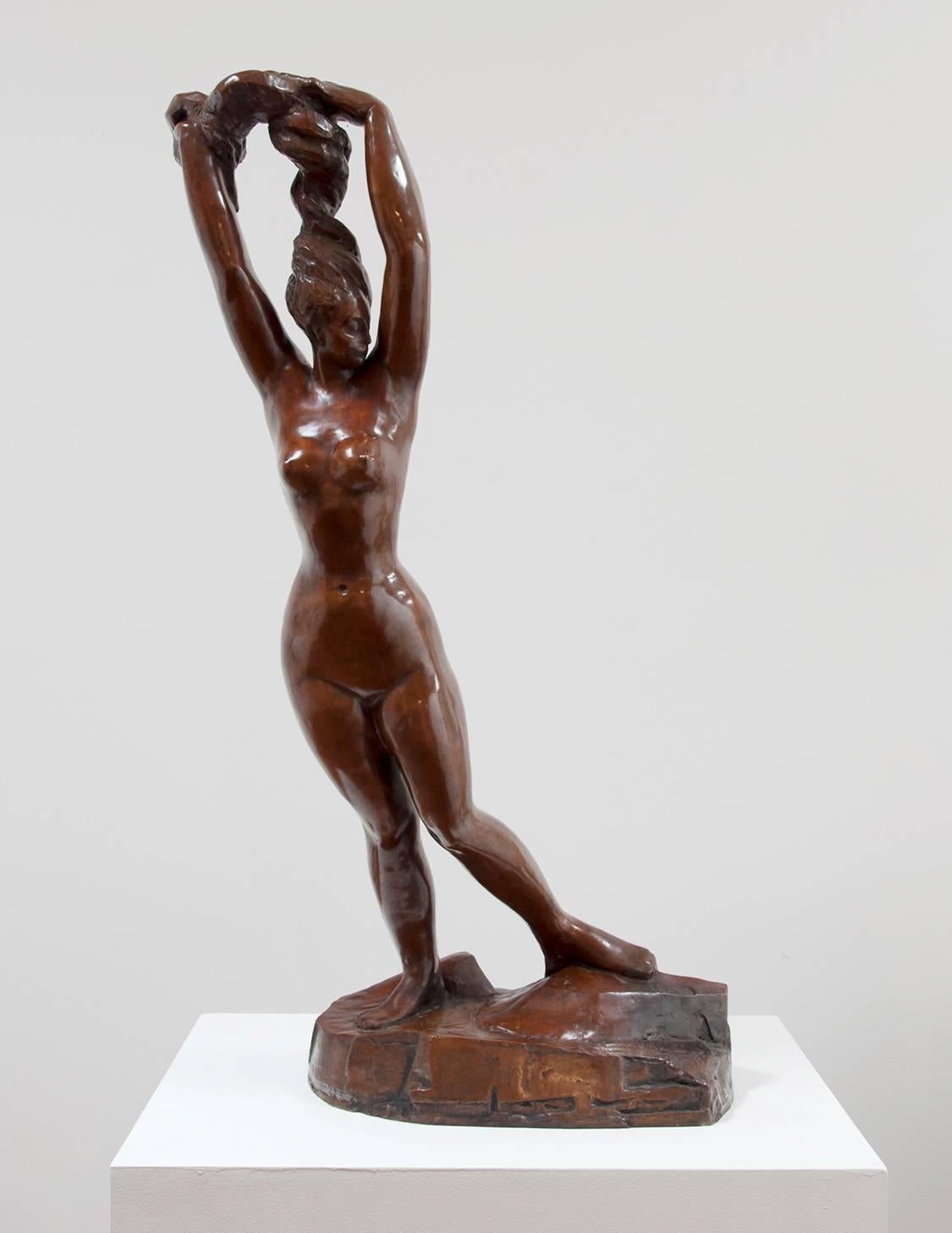 Morgan Russell Nude Sculpture – Hautfarbener Nackt