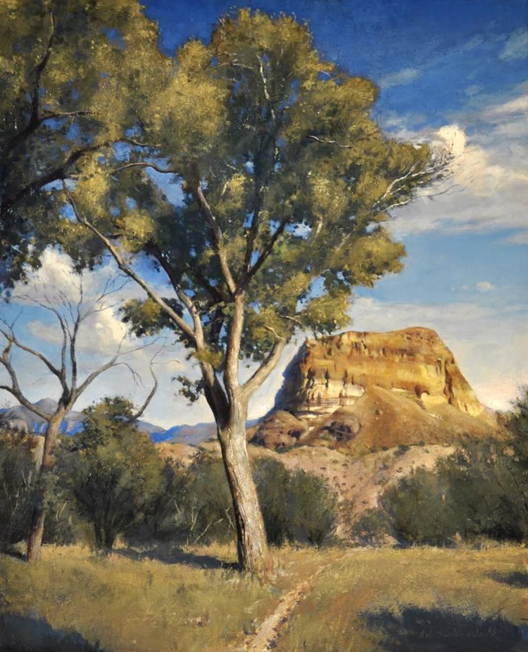 Bob Stuth-Wade Landscape Painting - Castolon Peak from Cottonwood