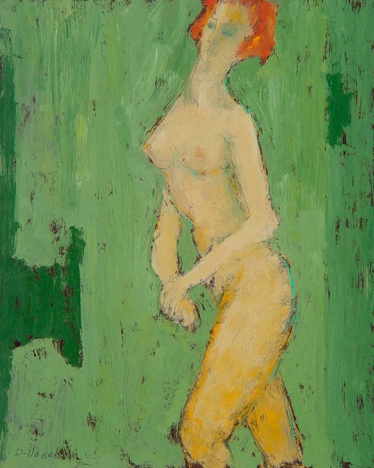 Donald S. Vogel Figurative Painting - Walking Nude