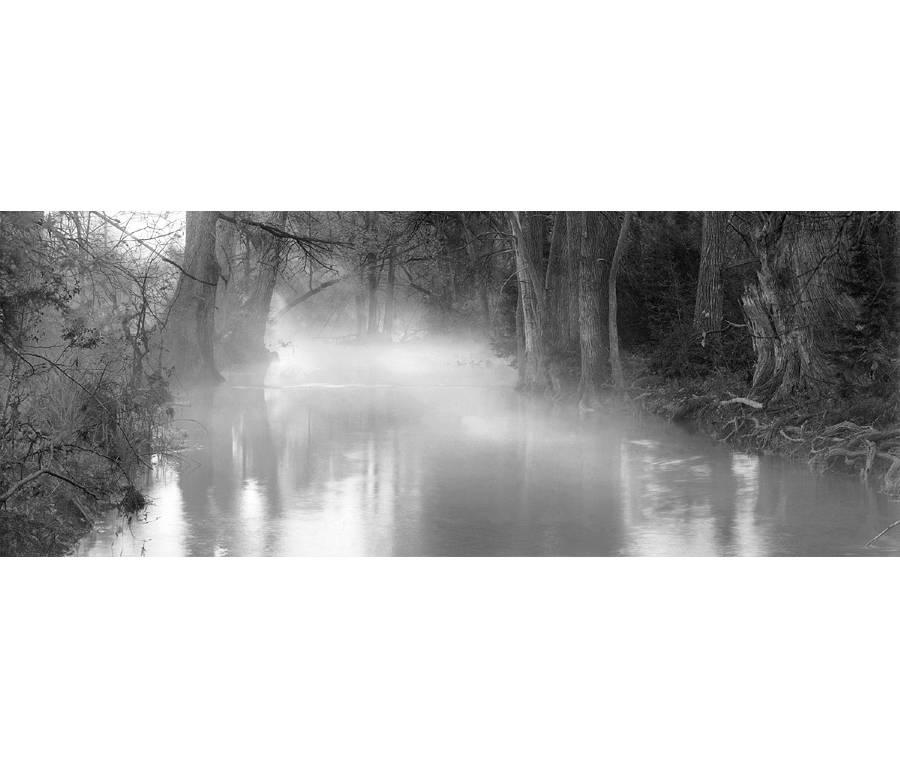 David H. Gibson Black and White Photograph - November Light, Cypress Creek, Wimberley, Texas