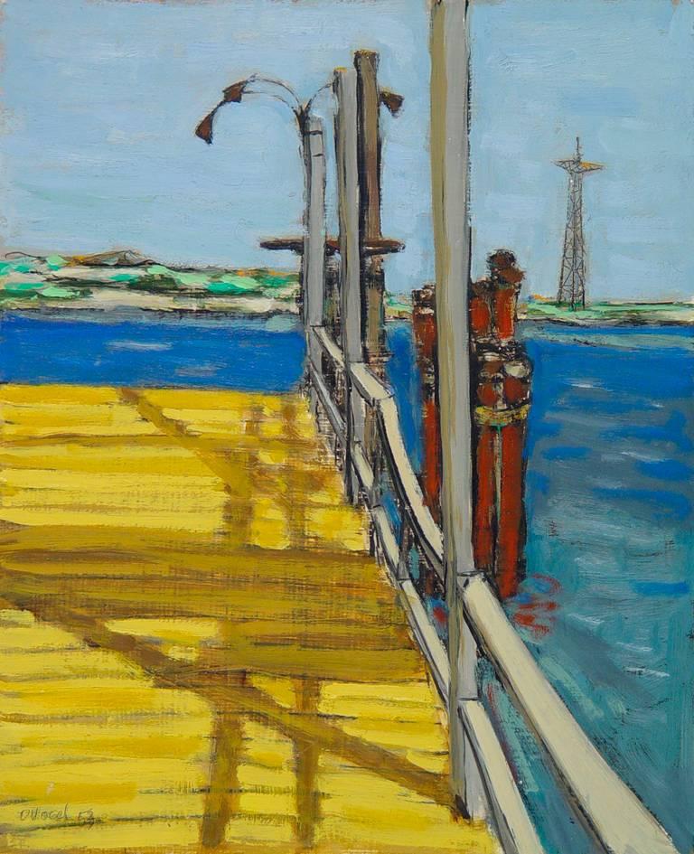Port Aransas Dock - Painting by Donald S. Vogel