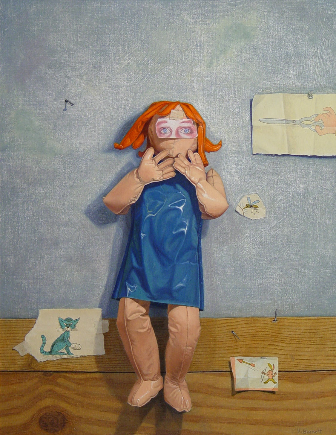 Vera Barnett Still-Life Painting - Fear of Pointed Objects (Aichmophobia)