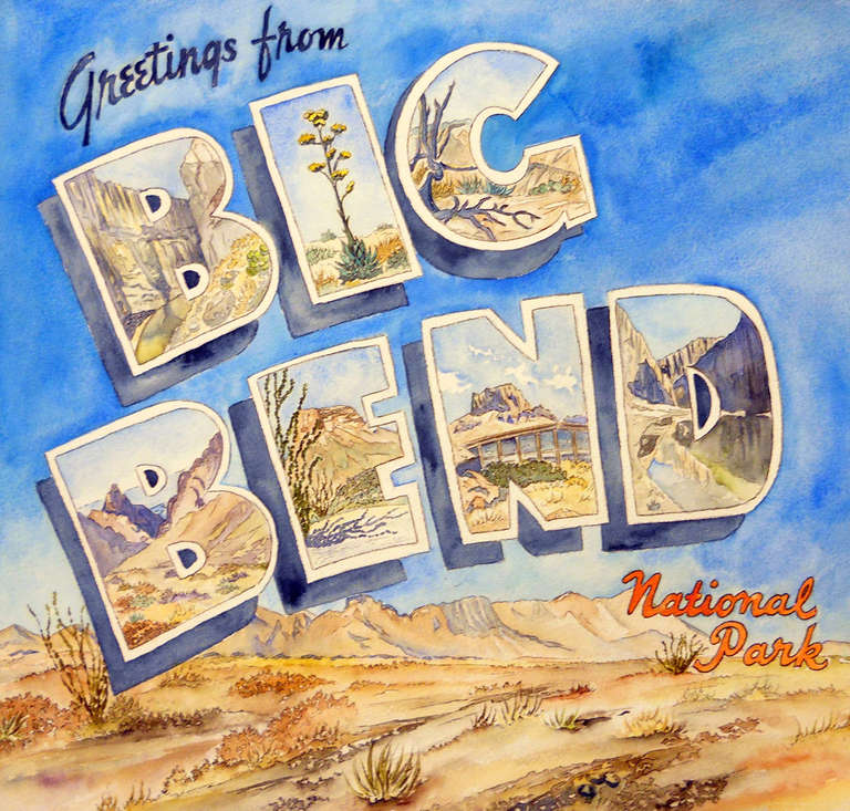 Scott Winterrowd Landscape Art - Greetings from Big Bend