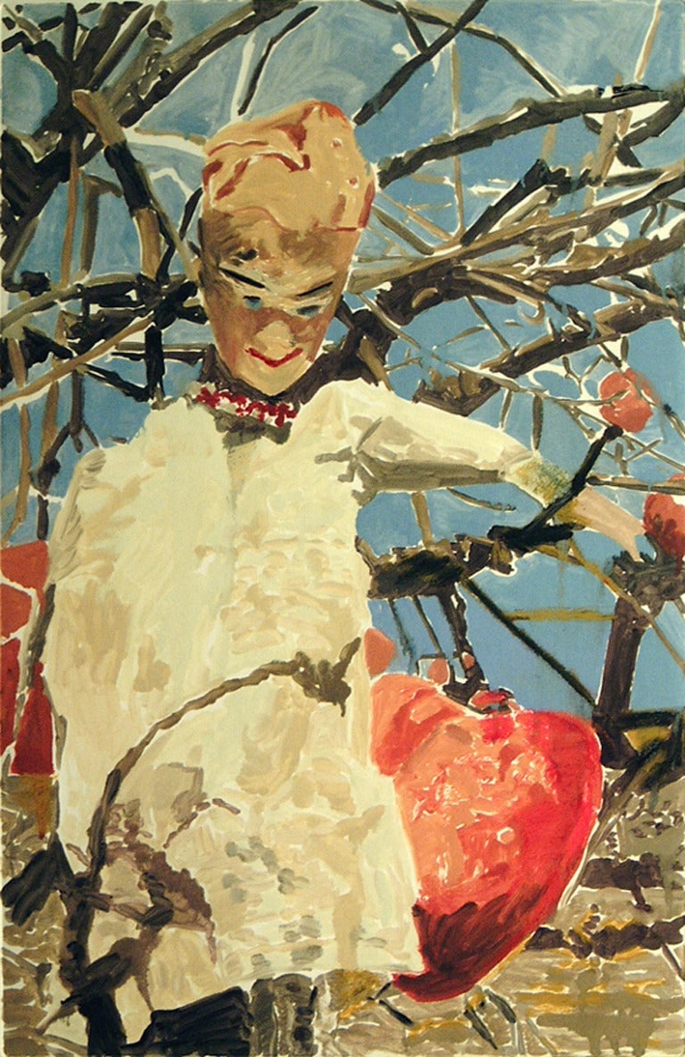 Gail Norfleet Still-Life Print - The Baker in the Persimmon Tree