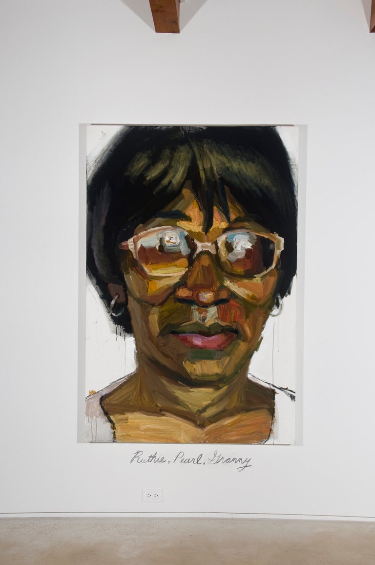 Ruthie, Little Pearl, Granny - Painting by Sedrick Huckaby