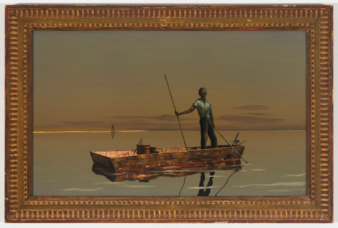 Oyster Man - Painting by Stephen Etnier