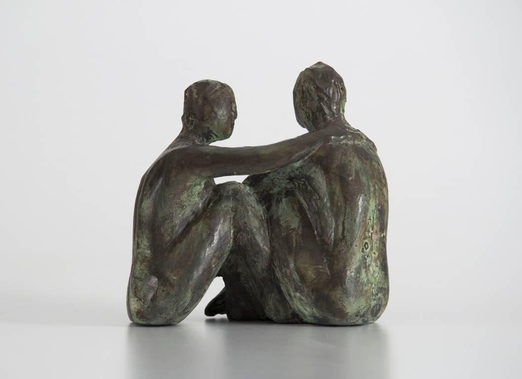 Pair of Gossips II - Sculpture by Deborah Ballard