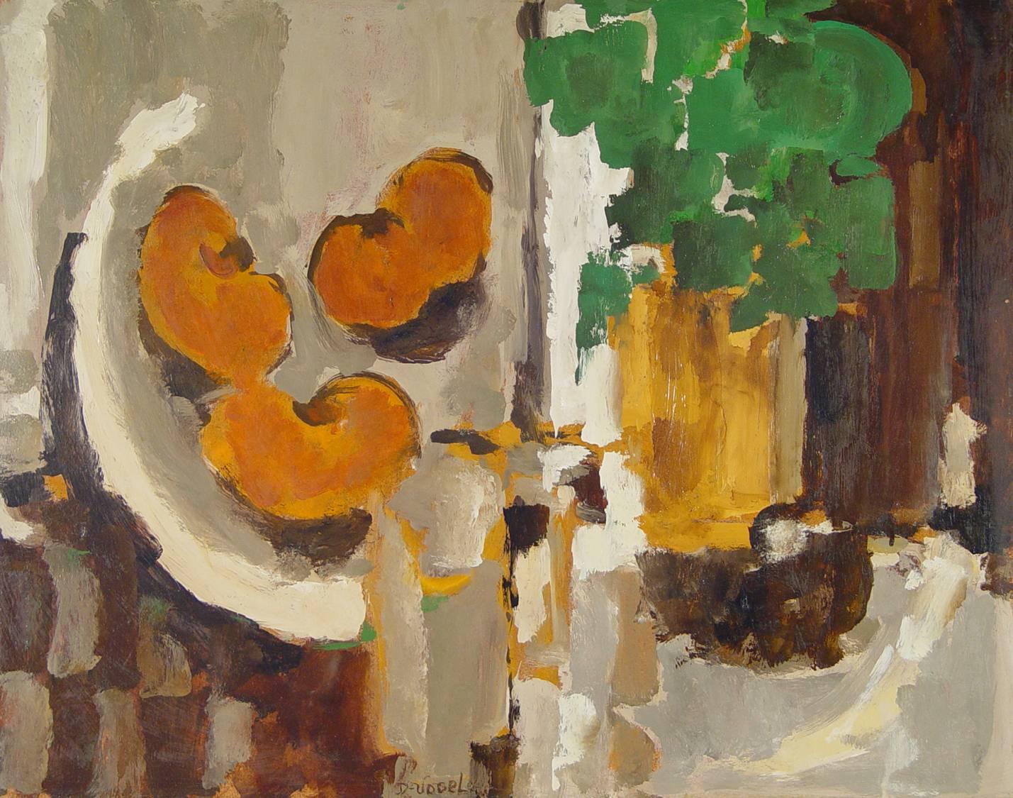 Still-Life Painting de Donald S. Vogel - Bodegón con mandarinas