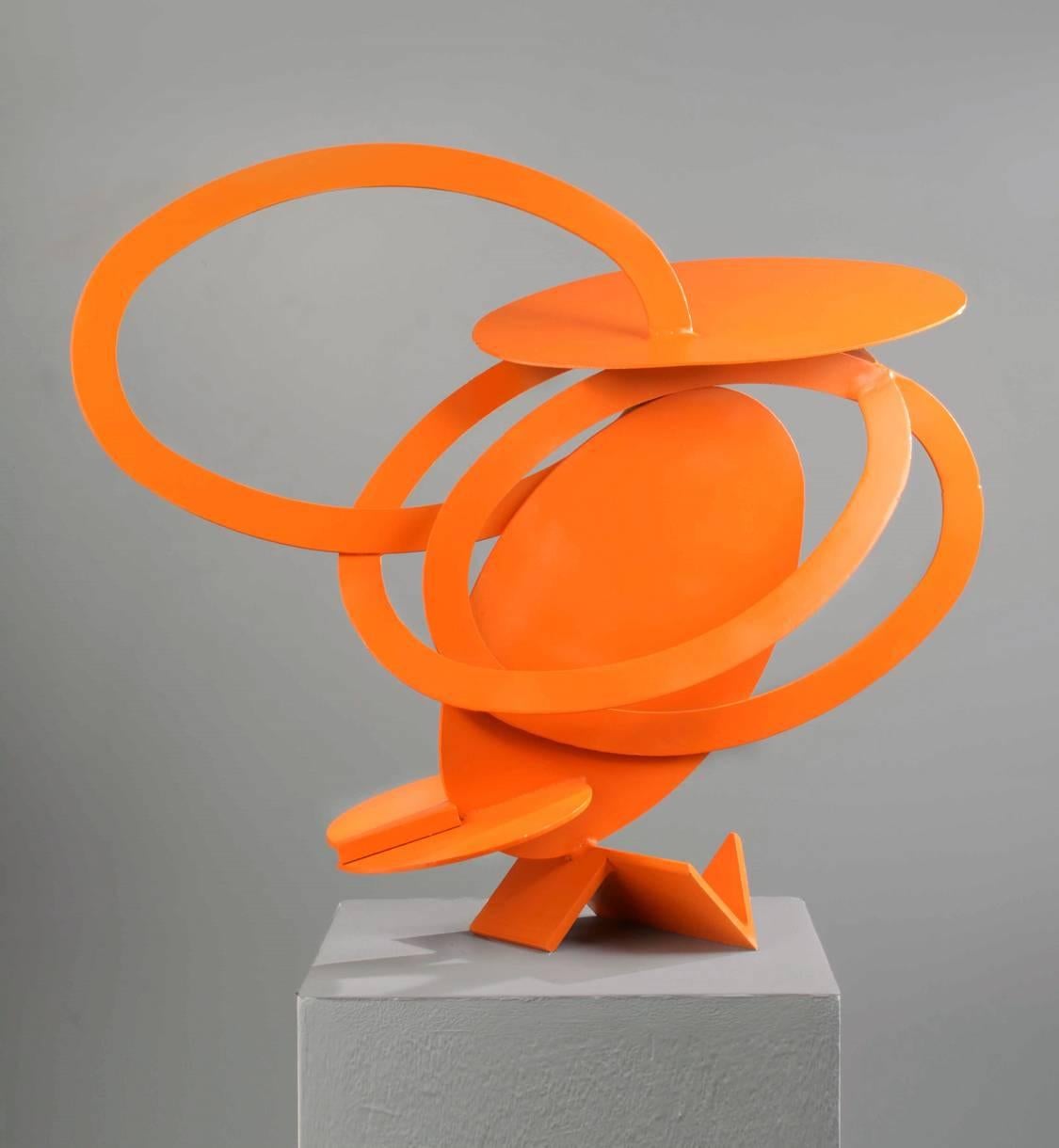 Alex Corno Abstract Sculpture - American Orange Turnpike