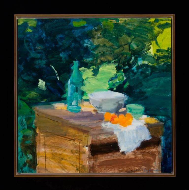 Still Life in the Garden III - Painting by Henry Finkelstein