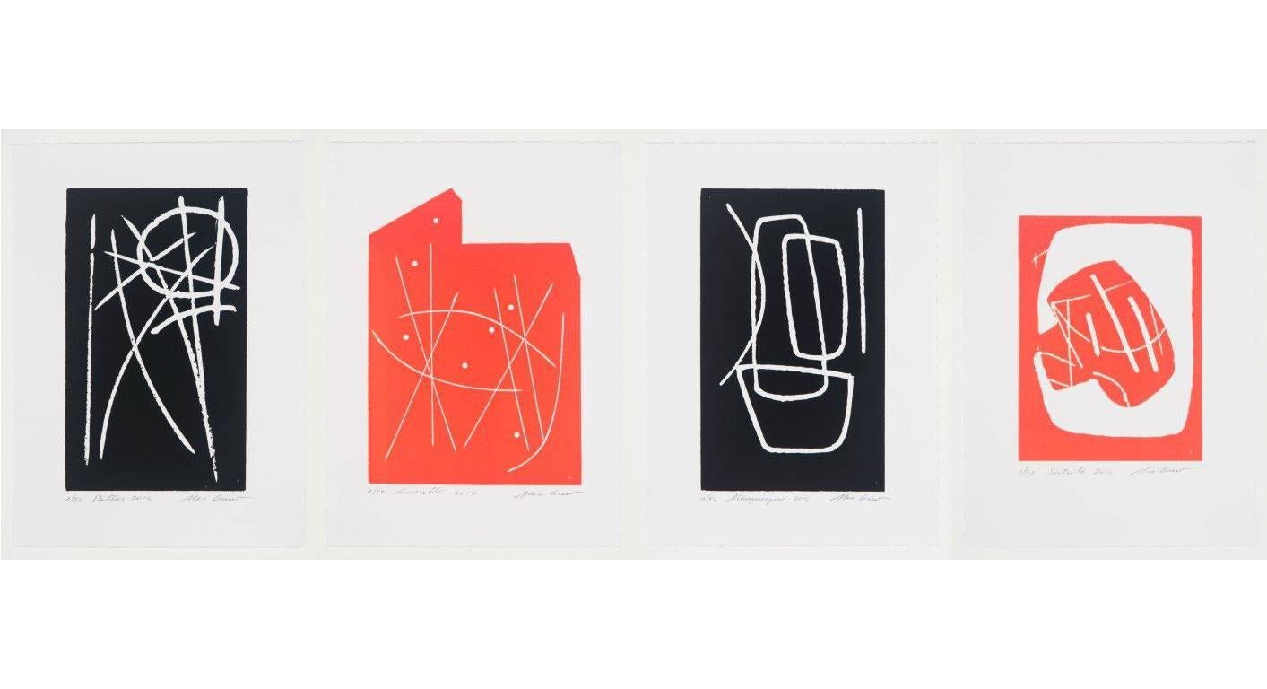 Alex Corno Abstract Print - Four Cities