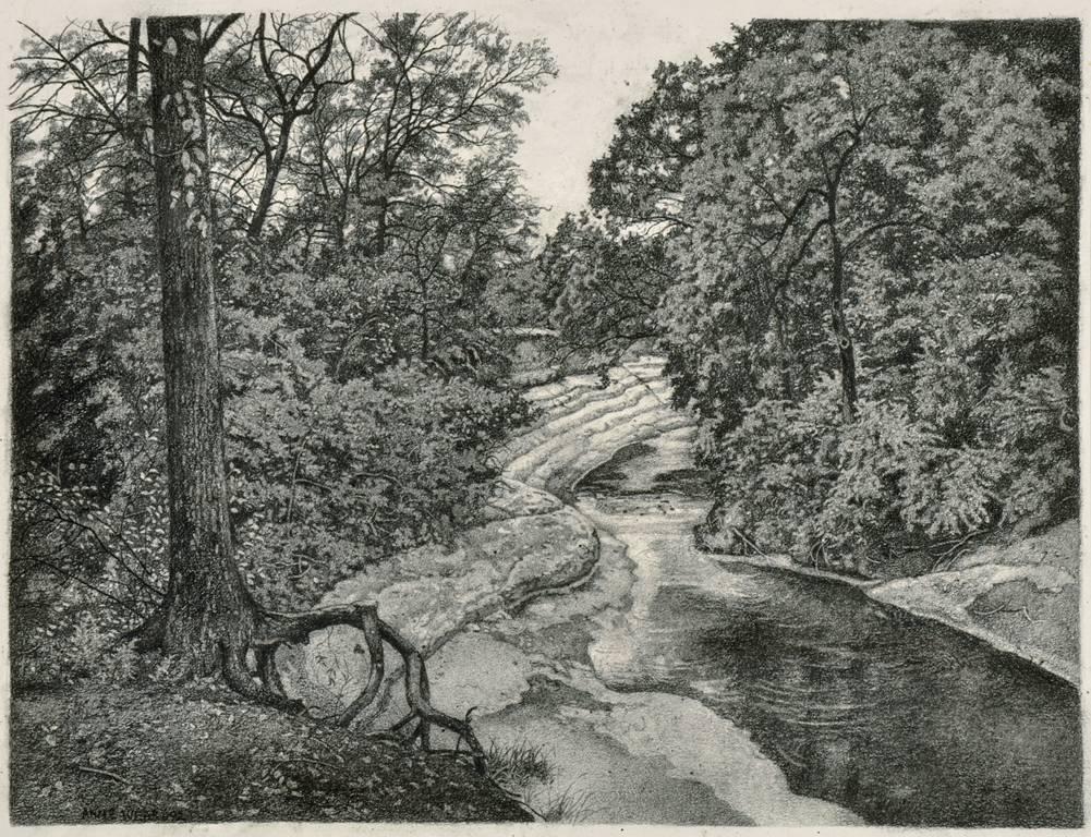 Landscape Art Anne C. Weary - Automne, banc fossile
