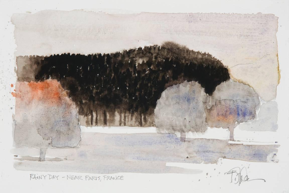 Bart Forbes Landscape Art - Rainy Day - Near Paris, France