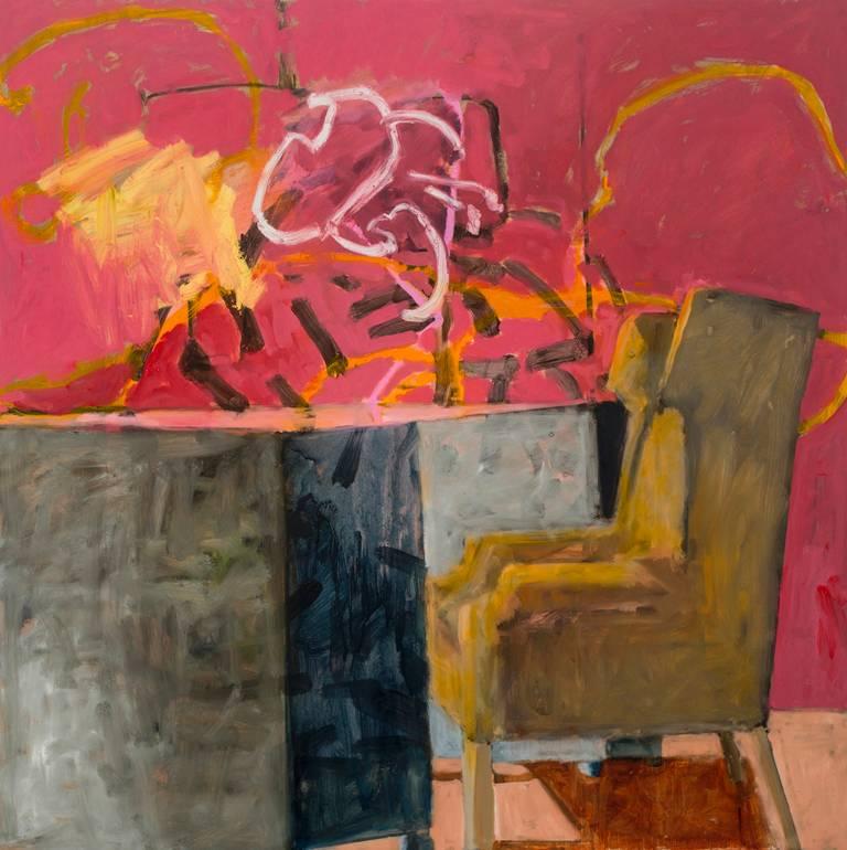 Mary Vernon Interior Painting - Pink Office