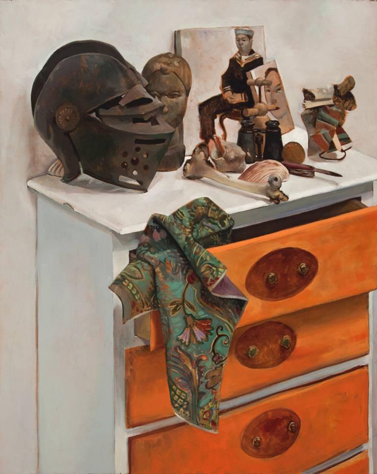 Barnaby Fitzgerald Still-Life Painting - Guns, Germs, and Steel
