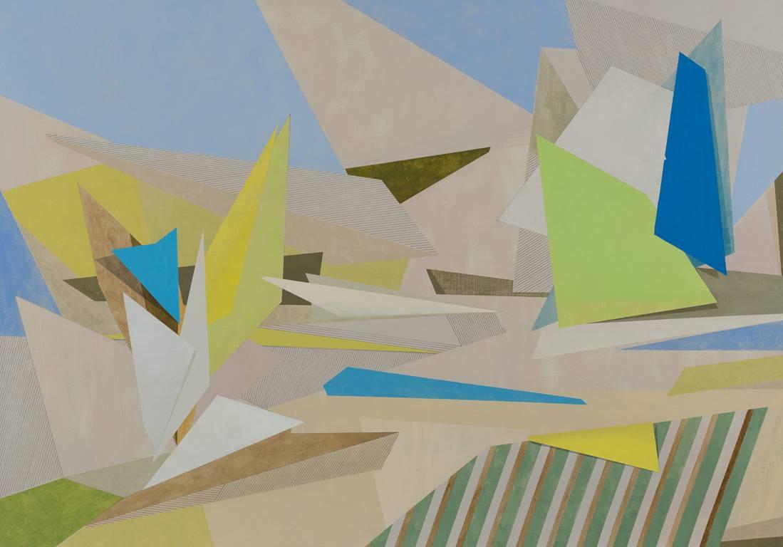 David Collins Abstract Painting - Rooftop Hothouse