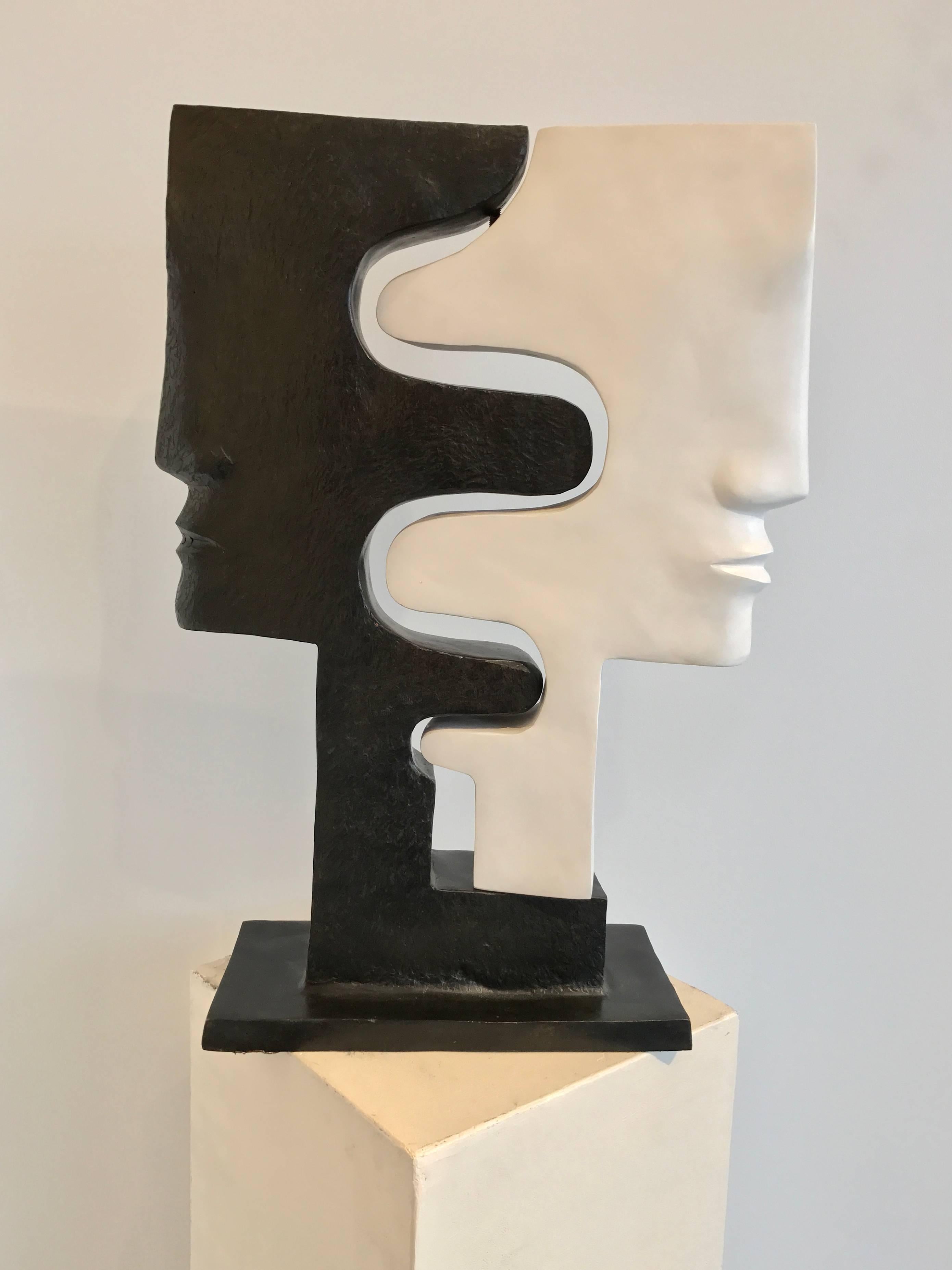 Jacques LeBescond Figurative Sculpture - Jacques Le Bescond – Clair Obscur – Bronze Sculpture