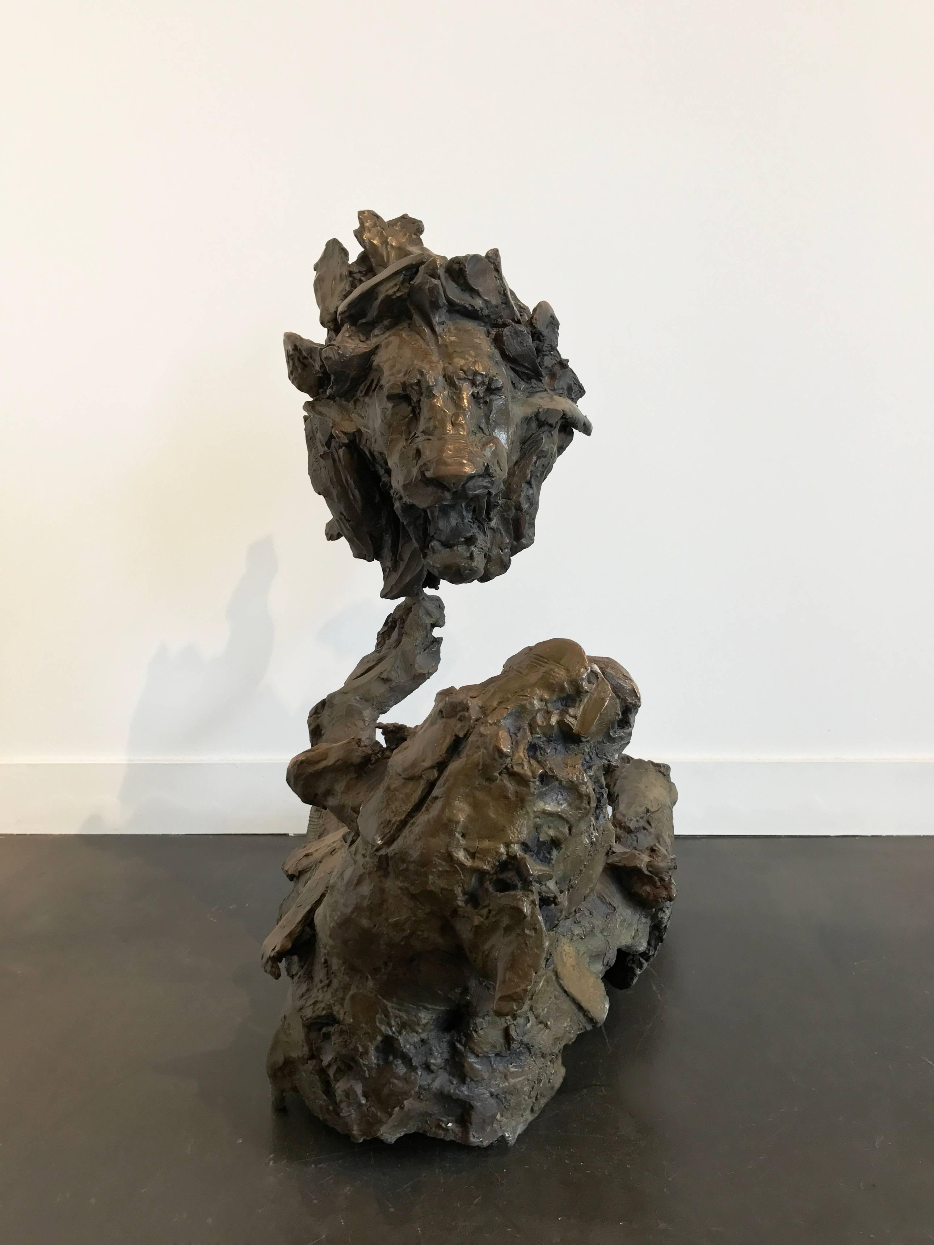 Jean François Gambino - Under the Sun - Bronze Sculpture - Gold Figurative Sculpture by Jean-François Gambino