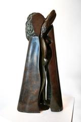 Vintage IpousteÌguy - Jeune Fille - Original Bronze Sculpture