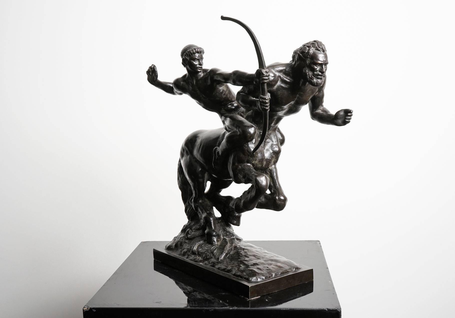 Pierre Traverse – Archer et Centaure - Bronze Sculpture For Sale 2