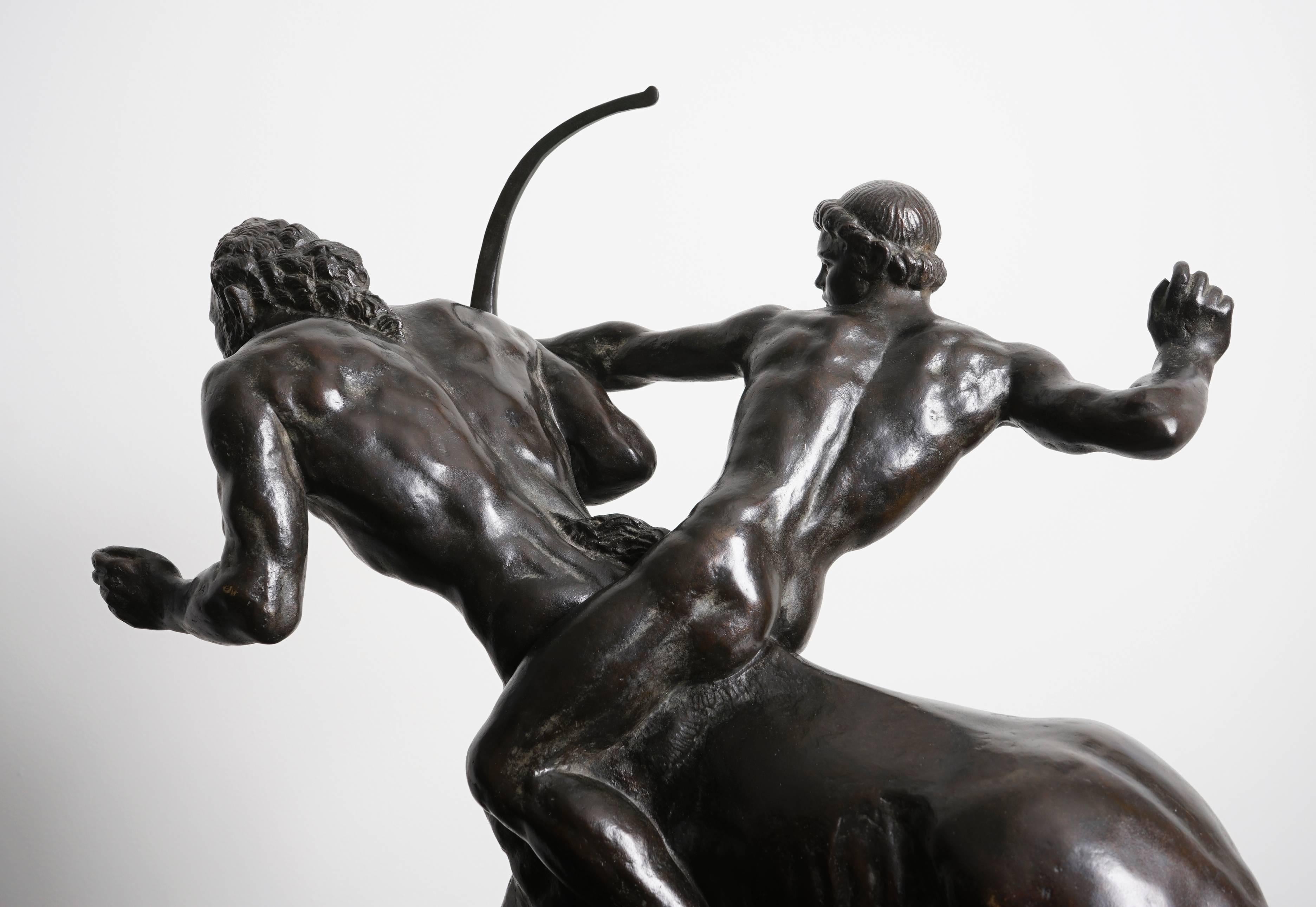 Pierre Traverse – Archer et Centaure - Bronze Sculpture For Sale 3