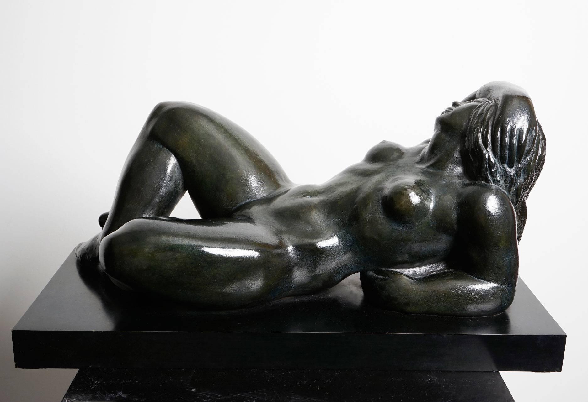 René Letourneur Nude Sculpture - Rene Letourneur – The Dream - Bronze Sculpture