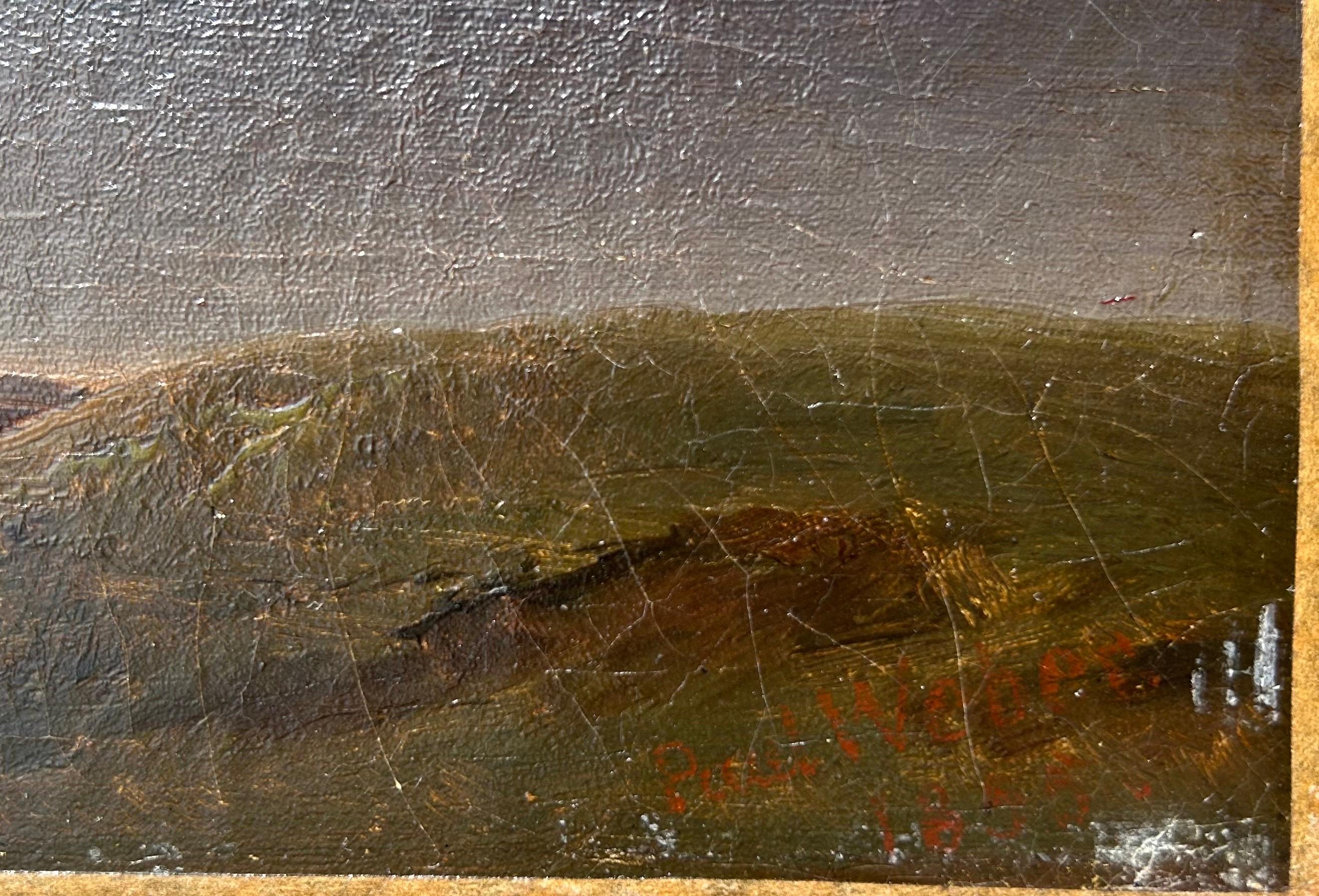 Paul Weber (1823-1916) est un peintre germano-américain réputé pour ses paysages et ses scènes de genre. S'installant d'abord à Philadelphie en provenance d'Allemagne, il est rapidement reconnu pour son travail, qui allie les techniques artistiques