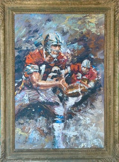 Bob Griese Football Players Abstract Sports Figurative Painting