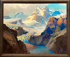 Snowy Mountain Landscape titled "Toccata and Fugue in D Minor Bach"