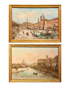 PAIR of Italian City Scenes