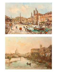 PAIR of Italian City Scenes
