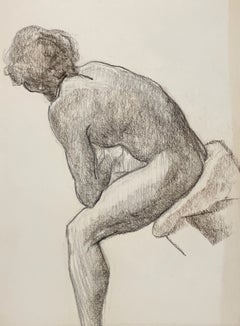 A Striking, 1970s Post-War Modern Studio Figure Study of a Young Male Nude Model