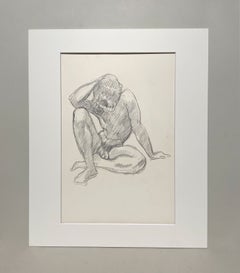 A Striking, 1970s Post-War Modern Studio Figure Study of a Young Male Nude Model