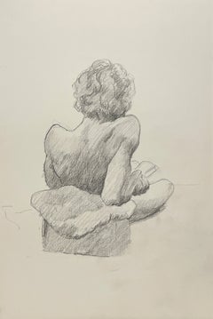 A Striking, 1970s Post-War Modern Studio Figure Study of a Young Male Nude Model