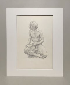 A Striking, 1970s Post-War Modern Studio Figure Study of a Young Male Nude Model