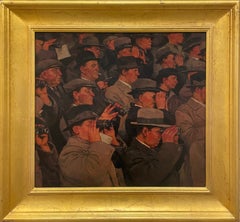 Un magnifico e imponente dipinto dedicato alle corse di cavalli di Joseph Lorusso, intitolato “And They’re Off...”