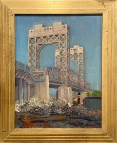 A Machine Age Modern Painting, Harlem River Lift Span, Triborough Bridge, NYC