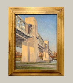 A Machine Age Modern Painting, Bronx Span, Triborough Bridge, New York City